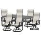 Homecrest Outdoor Living Latitude and Elements 7-Piece Patio Rectangular Dining Set in Carbon, , large