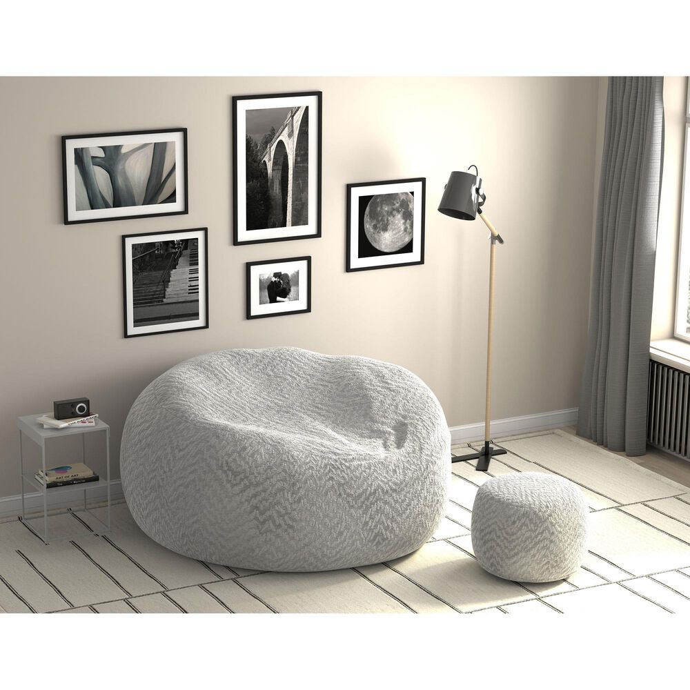 Hartsfield Sploosh Lounge Bean Bag in Grey, , large