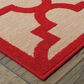 Oriental Weavers Cayman Sand and Red 5"3" x 7"6" Indoor/Outdoor Area Rug, , large