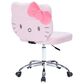 Impressions Vanity Hello Kitty Teddy Fur Swivel Vanity Chair in Silver, , large