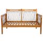 Hearth and Haven 2-Piece Outdoor Conversation Set with Cream Cushion in Light Teak, , large