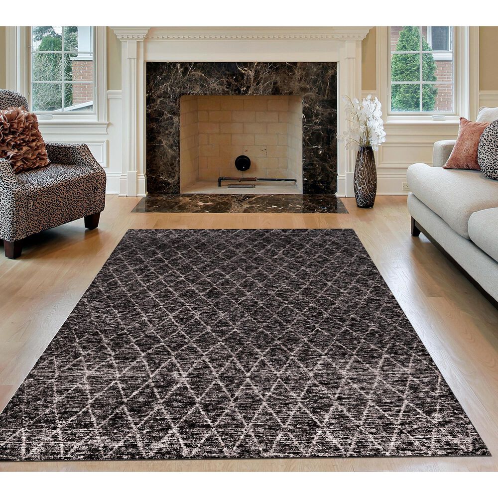 Radici USA Magica 8&#39; x 10&#39; Dark Grey and Silver Area Rug, , large
