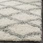 Safavieh Dallas Shag SGD258F-26 2"3" x 6" Ivory/Grey Runner, , large
