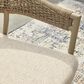 Ashley Orchard Beach Patio Arm Chair with Cushion in Beige (Set of 4), , large