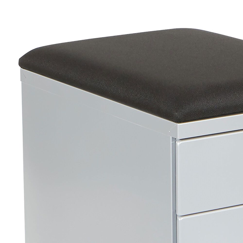 OSP Home File Cabinet in Black and Silver, , large