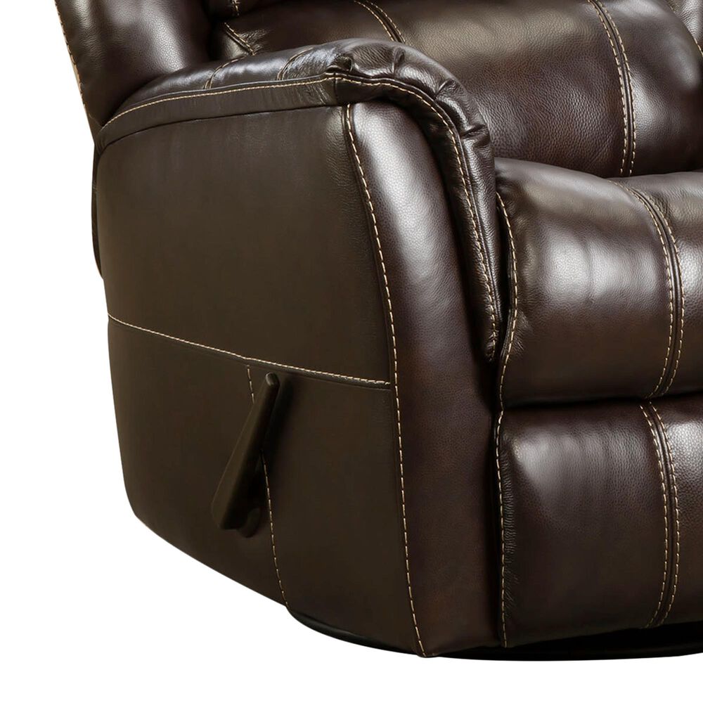 HomeStretch Mercury Swivel Glider Recliner in Brown NFM