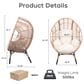 Hearth and Haven Outdoor Egg Chair with Arc Back in Beige, , large