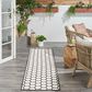 Nourison Twist Reversible 2"2" x 8" Black Indoor/Outdoor Runner, , large