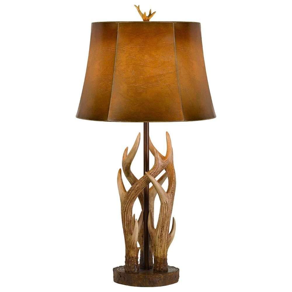 Cal Lighting Darby 3-Way Table Lamp in Antler, , large