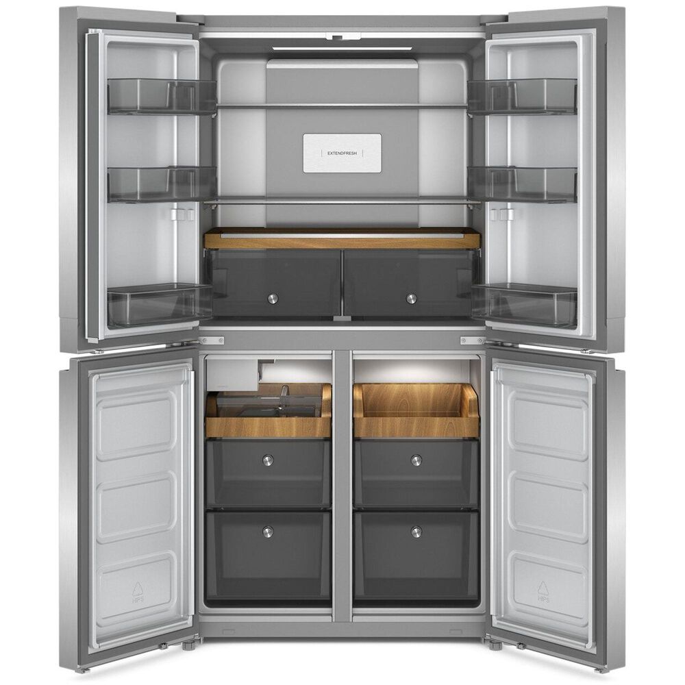 KitchenAid 19.4 Cu. Ft. Counter-Depth 4-Door Refrigerator with PrintShield Finish Metallic Steel, , large