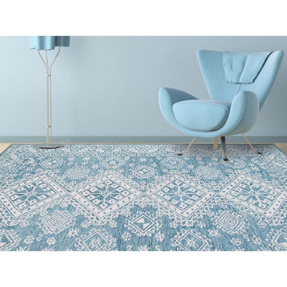 Amer Rugs Boston 5&#39; x 7&#39;6&quot; Teal Blaze Area Rug, , large