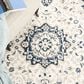Safavieh Micro-Loop Oriental 4" x 6" Ivory and Navy Area Rug, , large