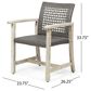 Hearth and Haven Hampton Outdoor Dining Chair in Black and Light Grey (Set of 2), , large