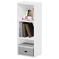 HOMLUX 3-Tier Open Shelf Bookcase in White, , large