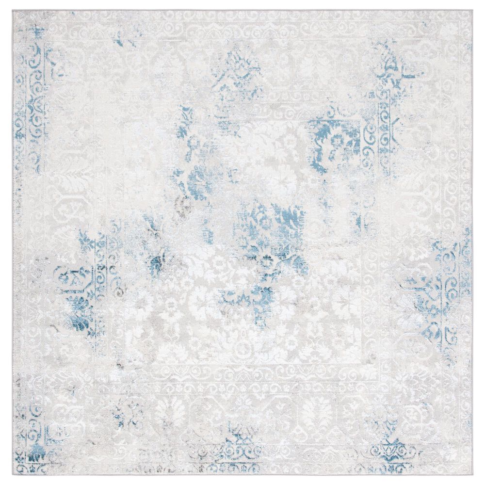 Safavieh Orchard Oriental 6"7" Square Grey and Blue Area Rug, , large
