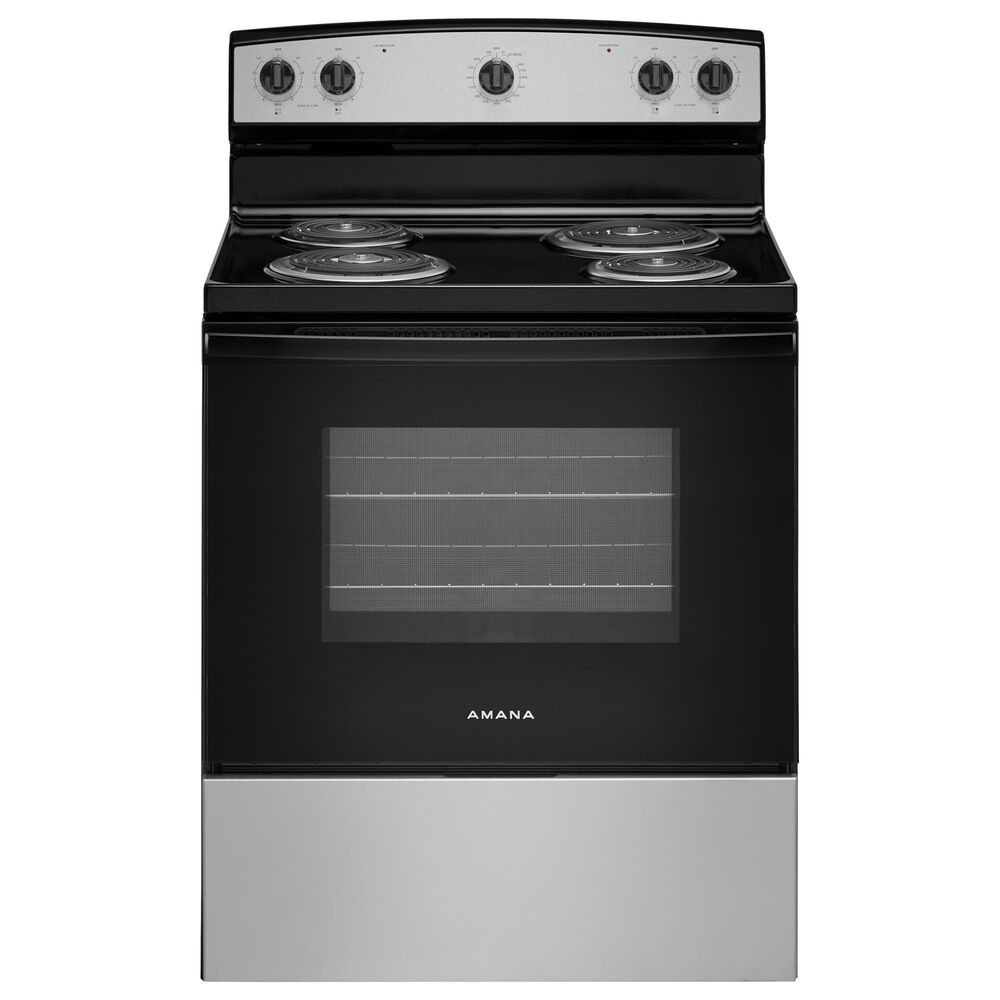 Amana 4.8 Cu. Ft. Electric Range with Knob Controls in Stainless Steel, , large