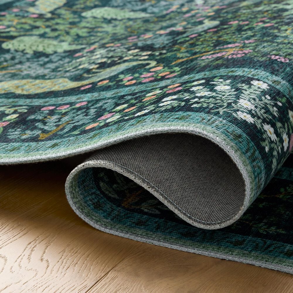 Loloi Canopy Peacock Forest Teal 2&#39; x 3&#39; Area Rug, , large