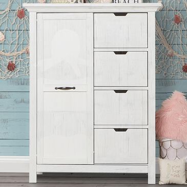 Evolur Belmar 4 Drawer Tall Chest in Weathered White, , large