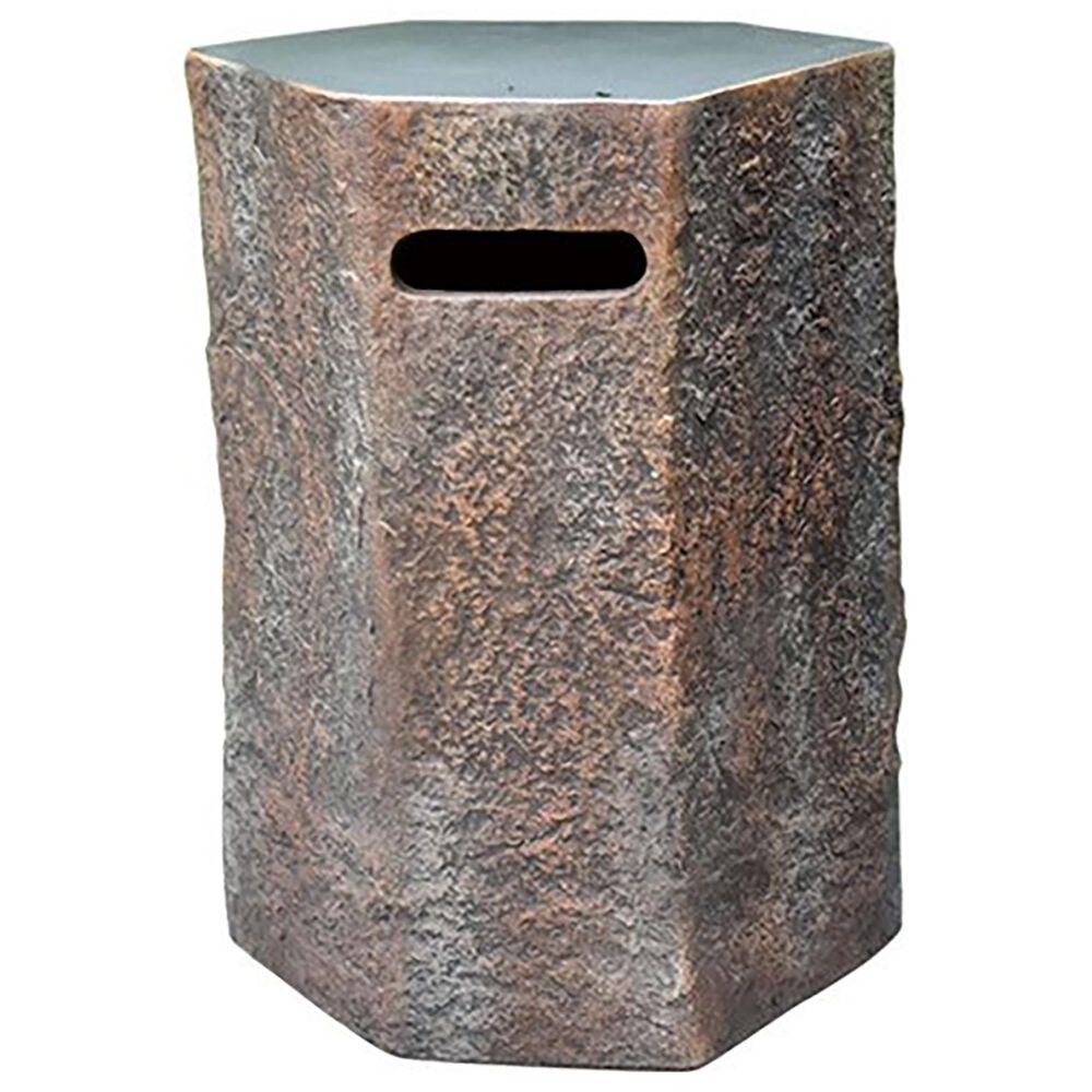 Elementi Fire Columbia Hexagon Tank Cover in Brown, , large