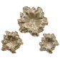 Maple and Jade 17", 19", 26" 3D Floral Home Wall Decor in Polished Gold (Set of 3), , large