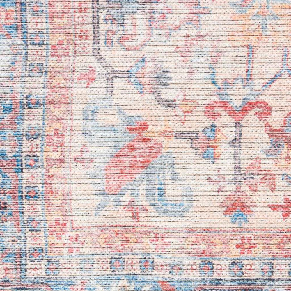 57 Grand by Nicole Curtis Series 1 2&#39; x 6&#39; Blue, Ivory and Red Runner, , large