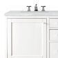 James Martin Vanities Addison 60" Double Bathroom Vanity in Glossy White with 3 cm Arctic Fall Solid Surface Top and Rectangular Sinks, , large