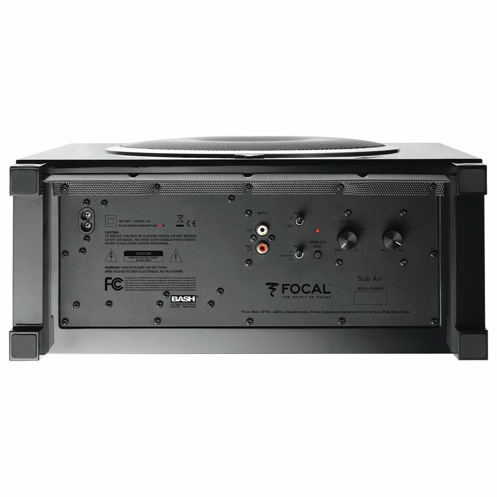 Focal Sub Air Flat Bass-Reflex Subwoofer Speaker in Black, , large