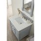 James Martin Vanities Brittany 30" Single Bathroom Vanity in Urban Gray with 3 cm Arctic Fall Solid Surface Top and Rectangle Sink, , large