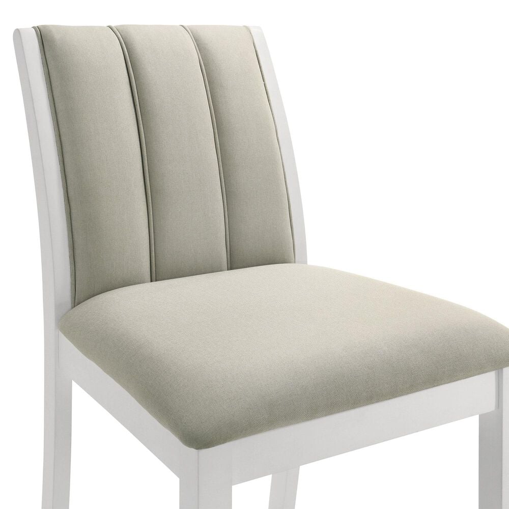 Armen Living Nolan 26" Counter Height Stool in Matte White, , large