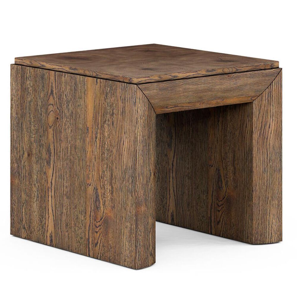 Vantage Stockyard Square End Table in Smoaked Brown, , large