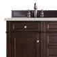 James Martin Vanities Brittany 60" Double Bathroom Vanity in Burnished Mahogany with 3 cm Lime Delight Quartz Top and Rectangular Sinks, , large
