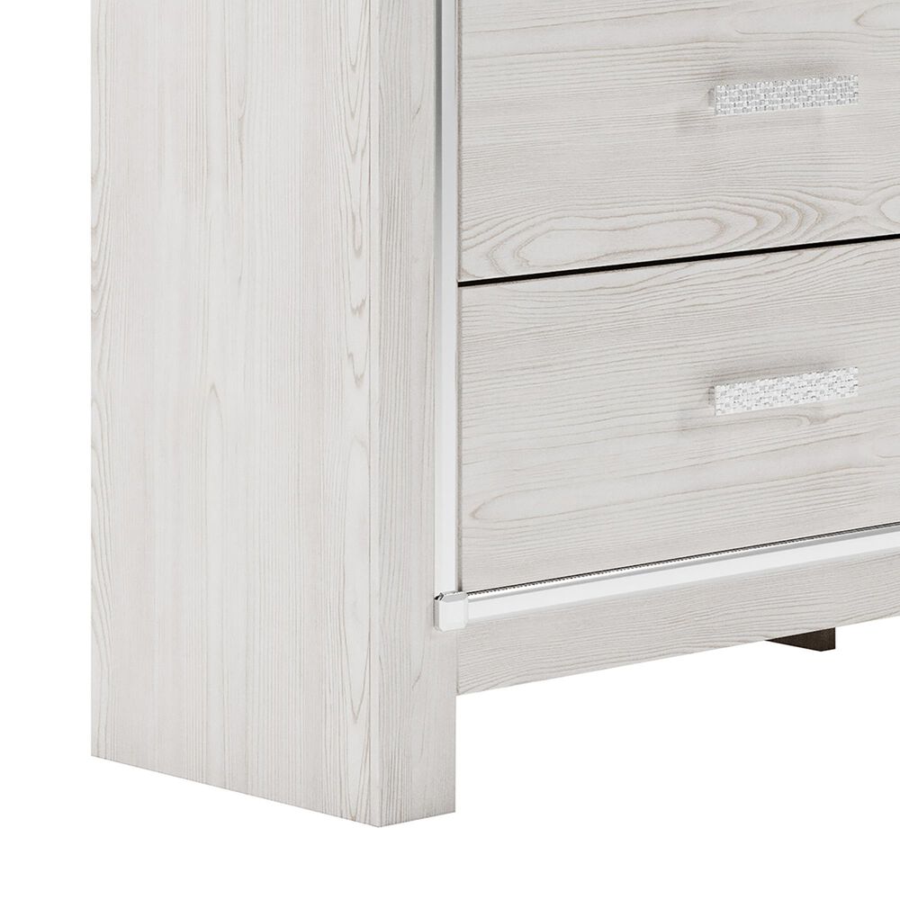Ashley Altyra 5 Piece Twin Panel Bedroom Set in White with LED Headboard, , large