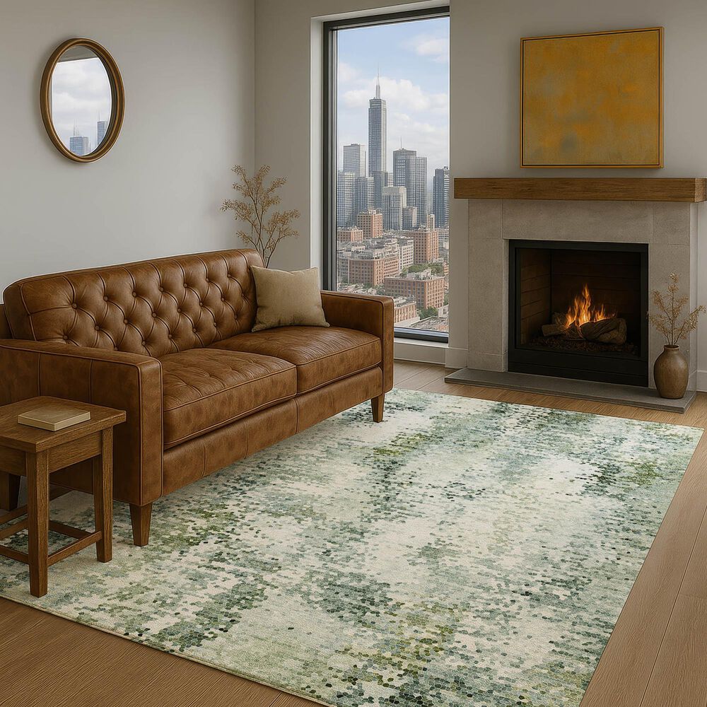 Dalyn Rug Company Lumara LM5 Sage 6'6" x 9'6" Area Rug, , large