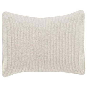 HiEnd Accents Stonewashed Velvet 21" x 34" Pillow Sham in Vintage White, , large