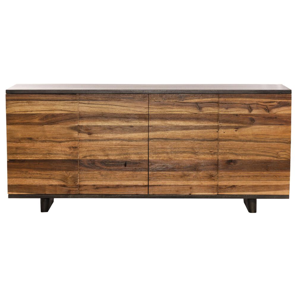 Home Trends &amp; Design Santa Fe 72&quot; 4-Door Sideboard in Natural Sal Wood, , large