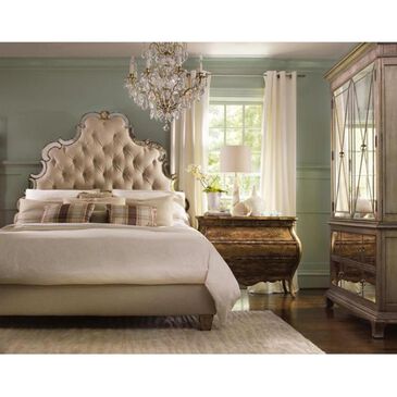 Hooker Furniture Sanctuary King Tufted Bed in Bling, , large