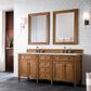 James Martin Vanities Brittany 72" Double Bathroom Vanity in Saddle Brown with 3 cm Eternal Jasmine Pearl Silestone Top, Rectangular Sinks and FreePower Wireless Charger, , large