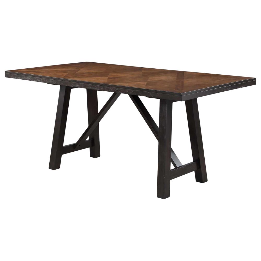 Steve Silver Halle 6-Piece Counter Height Dining Set in Ebony and Honey, , large