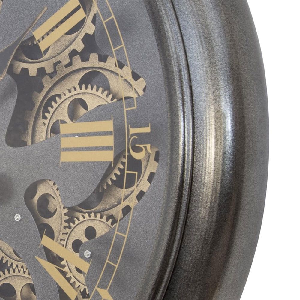Yosemite Home Decor Pocket Watch Gear Wall Clock in Black and Gold, , large
