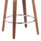 LumiSource Toriano Swivel Counter Stool with Grey Faux Leather Upholstery in Walnut and Chrome (Set of 2), , large