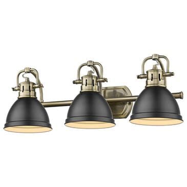 Golden Lighting Duncan 3-Light Bath Vanity in Aged Brass, , large