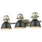 Golden Lighting Duncan 3-Light Bath Vanity in Aged Brass, , large