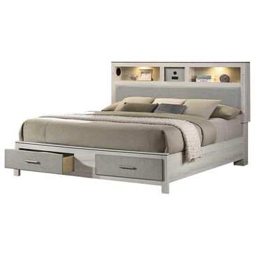 Titanic Furniture Roswell King Storage Bed in Beige, , large