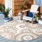 Safavieh Cabana CBN382F 6"7" Round Grey and Ivory Indoor/Outdoor Area Performance Rug, , large
