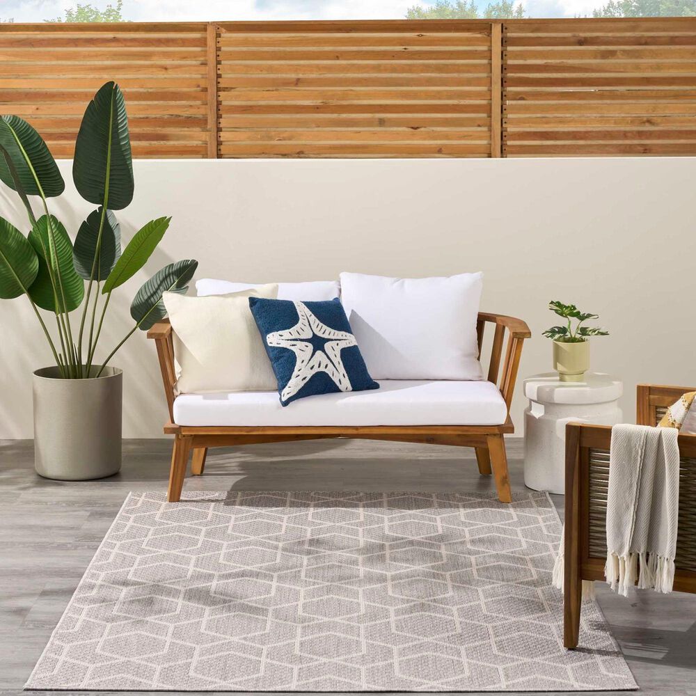 Nourison Horizon HOZ01 Grey 10&#39; x 14&#39; Indoor/Outdoor Area Rug, , large