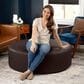 Jaxx Candler Round Ottoman in Chocolate, , large