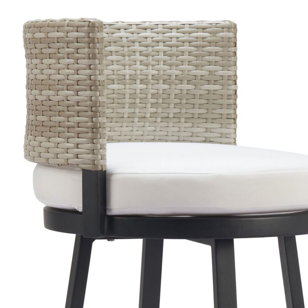 Zuo Modern Midnight Wave Patio Barstool in White, , large