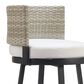 Zuo Modern Midnight Wave Patio Barstool in White, , large