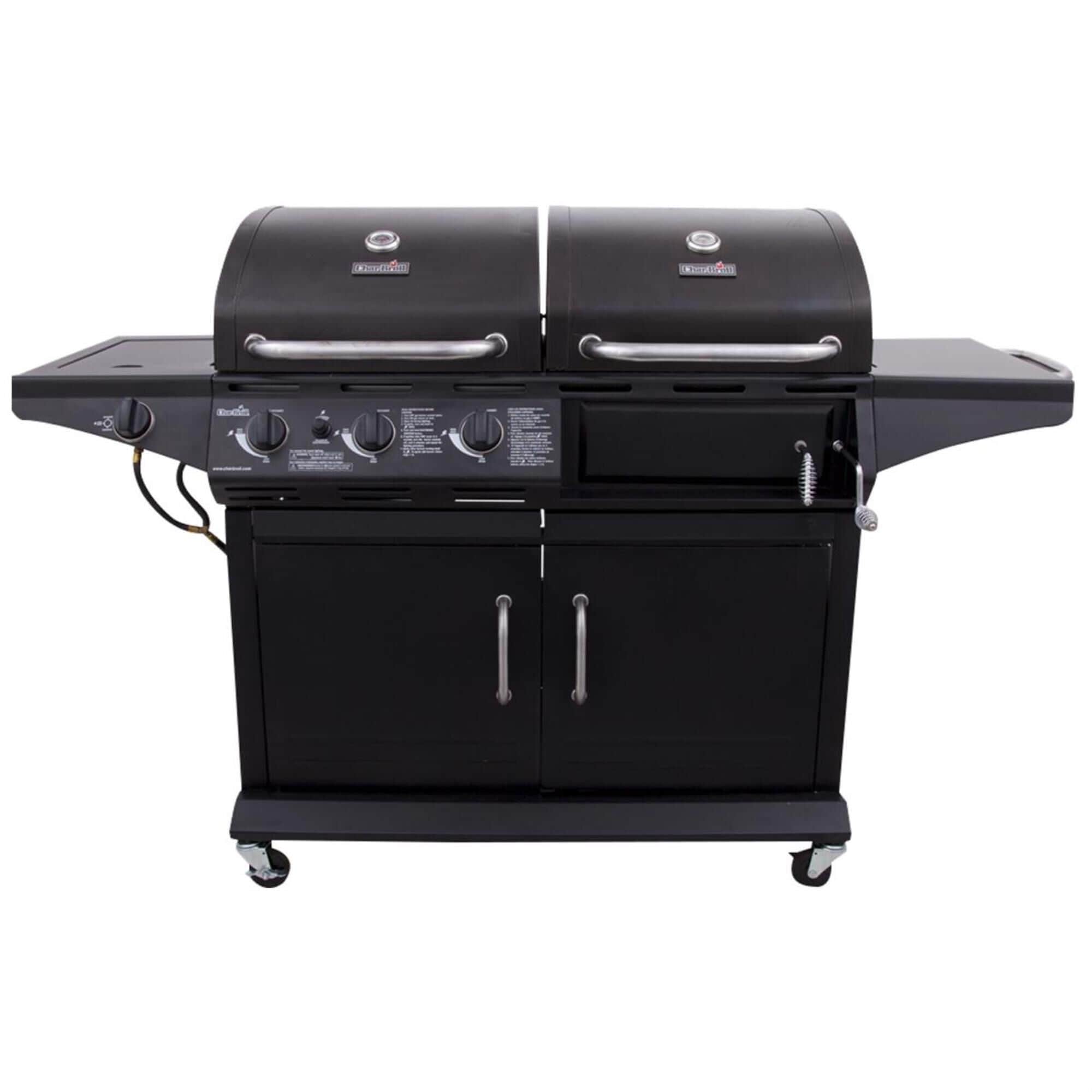 Char Broil Deluxe Liquid Propane and Charcoal Combo Grill in Black NFM