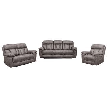 Blue River Estelle 3-Piece Power Reclining Living Room Set in Gunmetal, , large